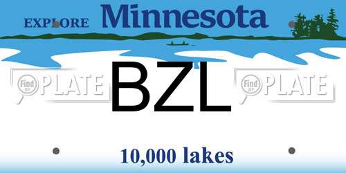 BZL Minnesota License Plate