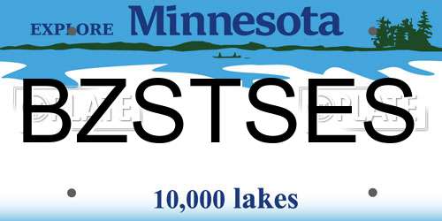 BZSTSES Minnesota License Plate