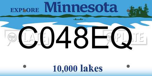 C048EQ Minnesota License Plate