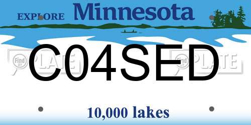 C04SED Minnesota License Plate