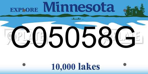 C05058G Minnesota License Plate