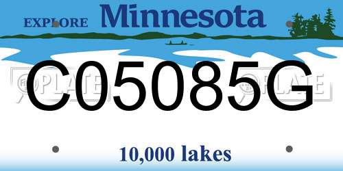 C05085G Minnesota License Plate