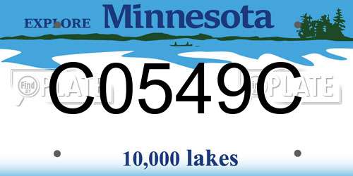 C0549C Minnesota License Plate