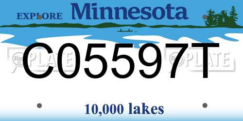 C05597T Minnesota License Plate