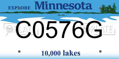 C0576G Minnesota License Plate