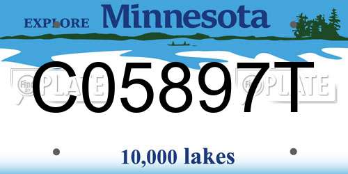 C05897T Minnesota License Plate