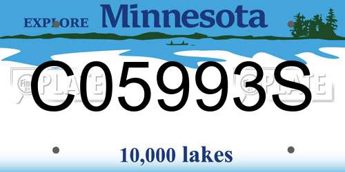 C05993S Minnesota License Plate