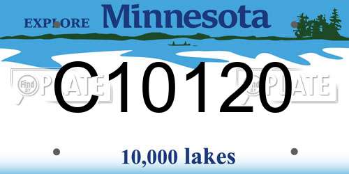 C10120 Minnesota License Plate