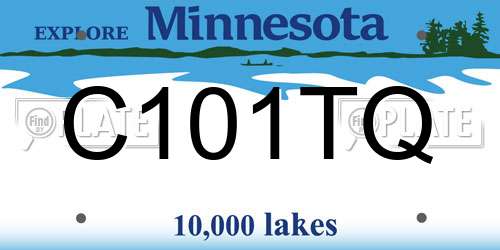 C101TQ Minnesota License Plate