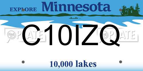 C10IZQ Minnesota License Plate