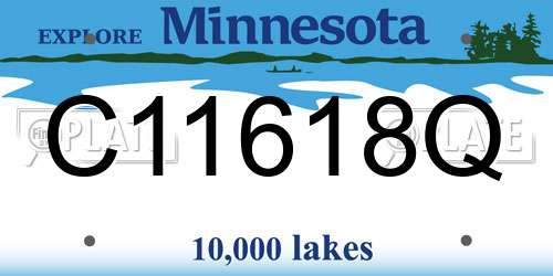 C11618Q Minnesota License Plate