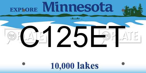C125ET Minnesota License Plate