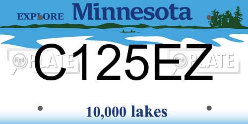 C125EZ Minnesota License Plate
