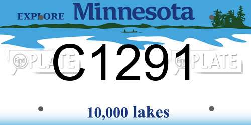 C1291 Minnesota License Plate