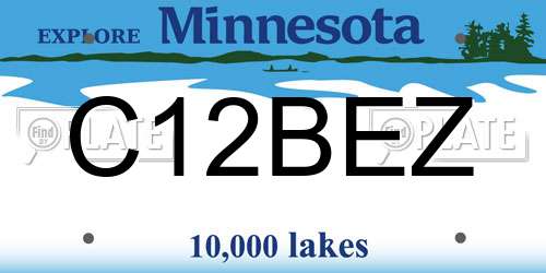 C12BEZ Minnesota License Plate