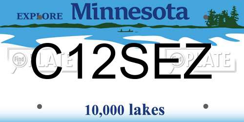 C12SEZ Minnesota License Plate