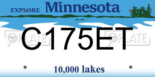 C175ET Minnesota License Plate