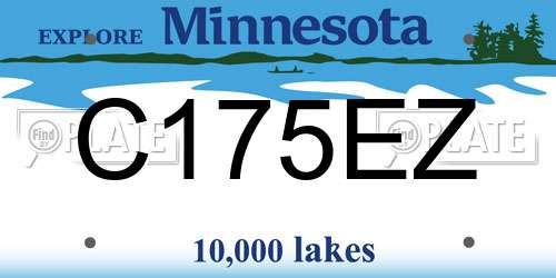 C175EZ Minnesota License Plate