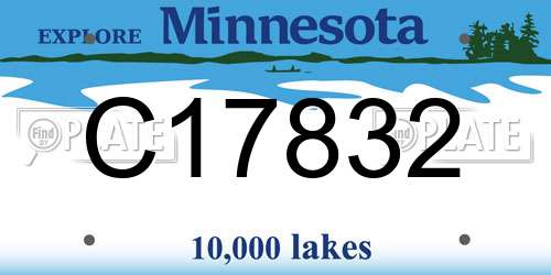 C17832 Minnesota License Plate