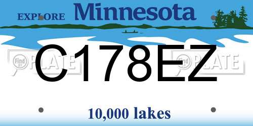 C178EZ Minnesota License Plate