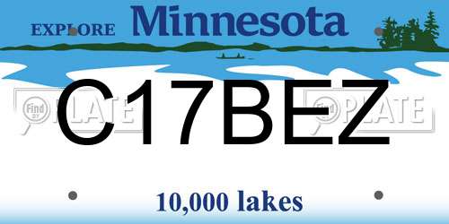 C17BEZ Minnesota License Plate