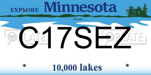 C17SEZ Minnesota License Plate