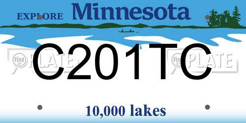C201TC Minnesota License Plate