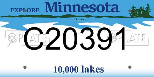 C20391 Minnesota License Plate