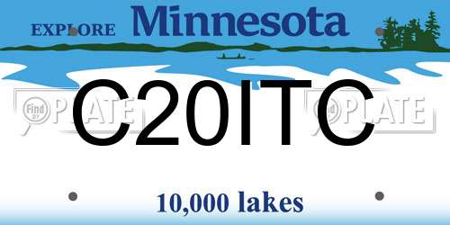C20ITC Minnesota License Plate