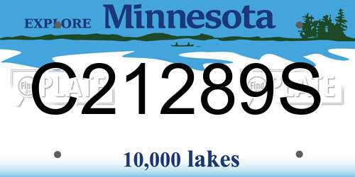 C21289S Minnesota License Plate