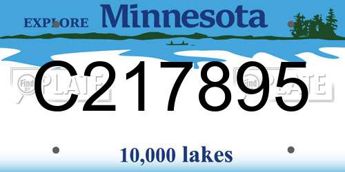 C217895 Minnesota License Plate