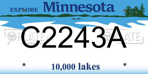 C2243A Minnesota License Plate