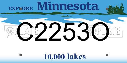 C2253O Minnesota License Plate