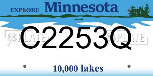 C2253Q Minnesota License Plate