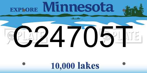 C24705T Minnesota License Plate