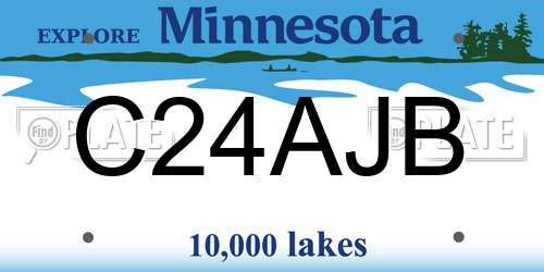 C24AJB Minnesota License Plate