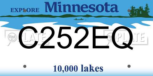 C252EQ Minnesota License Plate