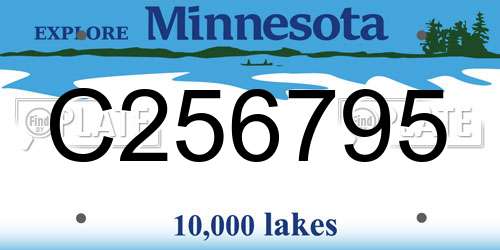 C256795 Minnesota License Plate
