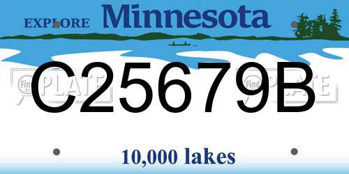 C25679B Minnesota License Plate