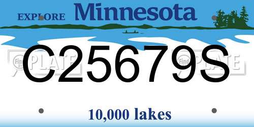 C25679S Minnesota License Plate