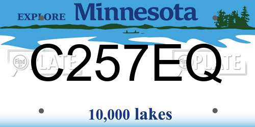 C257EQ Minnesota License Plate