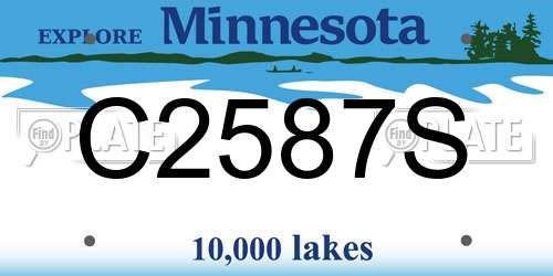 C2587S Minnesota License Plate
