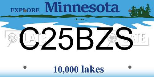 C25BZS Minnesota License Plate