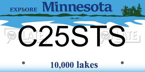 C25STS Minnesota License Plate