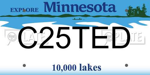 C25TED Minnesota License Plate