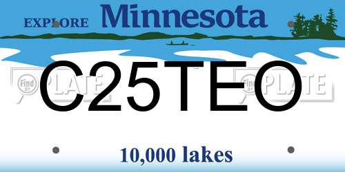 C25TEO Minnesota License Plate