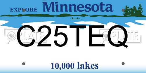 C25TEQ Minnesota License Plate