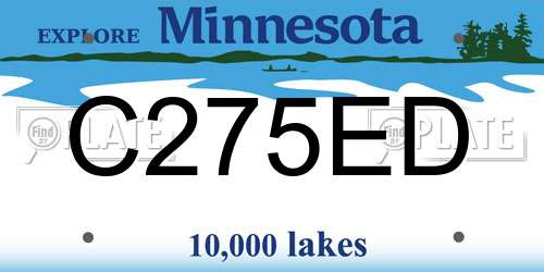 C275ED Minnesota License Plate