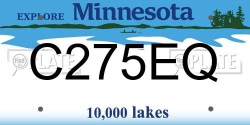 C275EQ Minnesota License Plate
