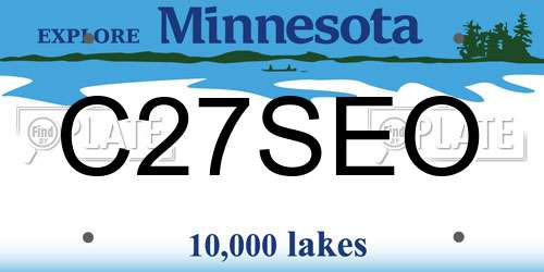 C27SEO Minnesota License Plate